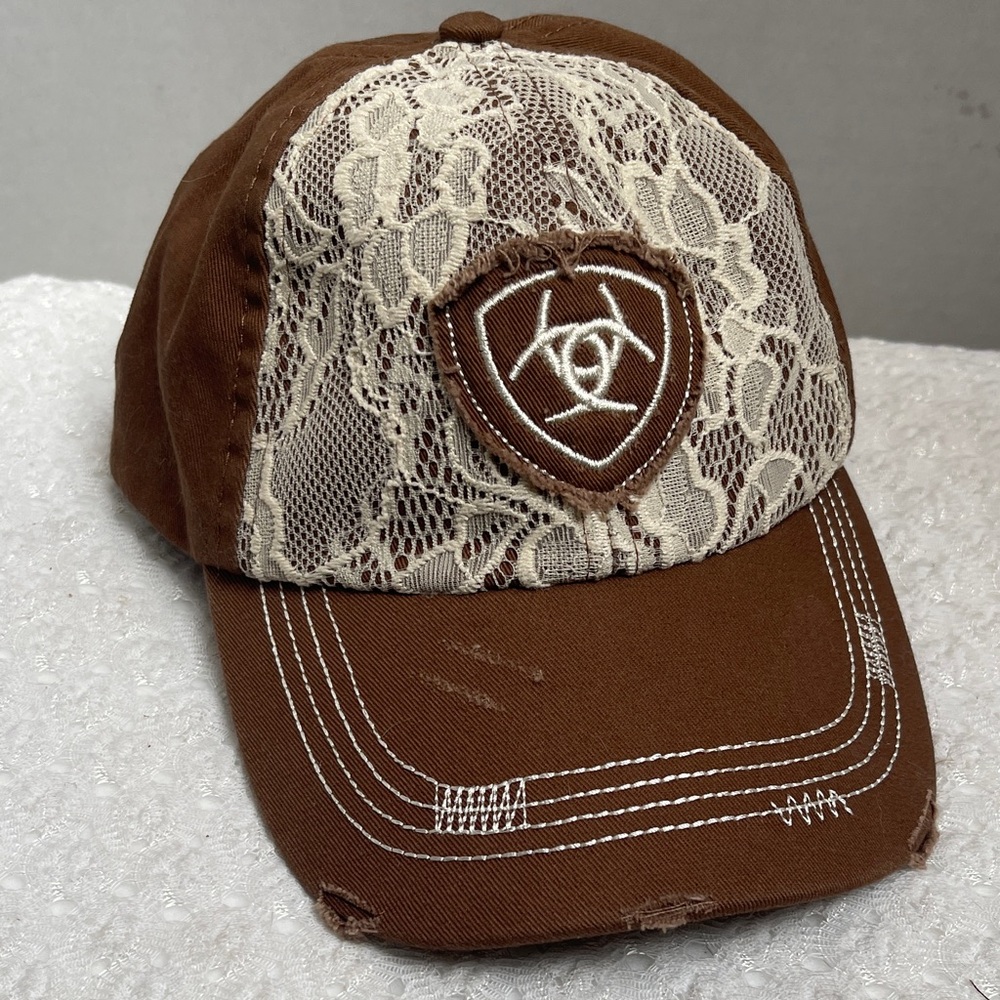 ARIAT Brown Lace Patch Baseball Cap